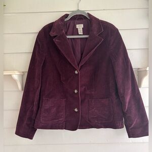 L.L. Bean Corduroy Jacket Blazer Style or Buttoned Up Women’s Size 16 Petite